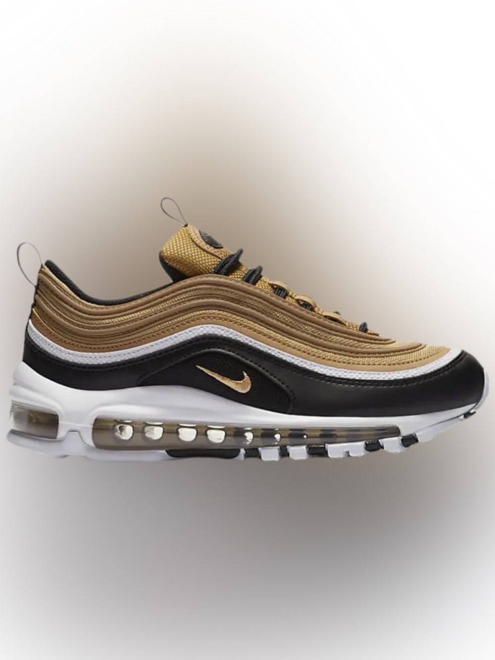 Nike Air Max 97 Metallic Gold Black Sneakers Women’s‎ 7 Youth 5.5